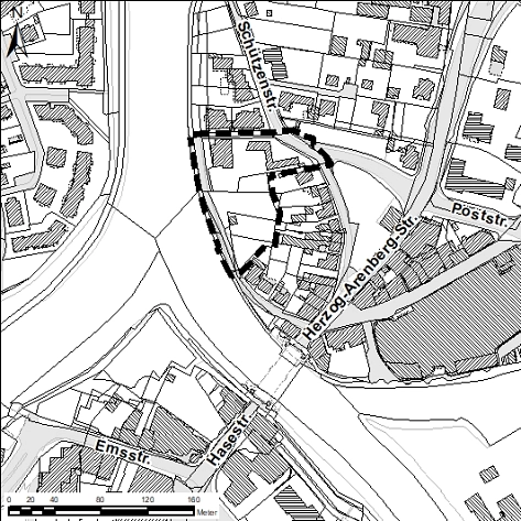 Übersichtsplan B-Plan 138-1, 1 Änd © Stadt Meppen