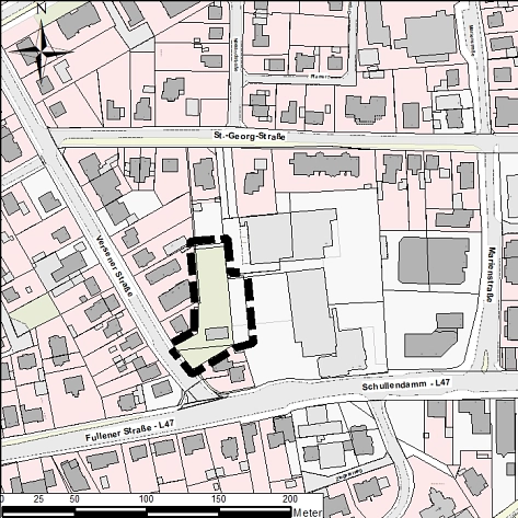 Übersichtsplan B-Plan 16 - 14. Änderung © Stadt Meppen